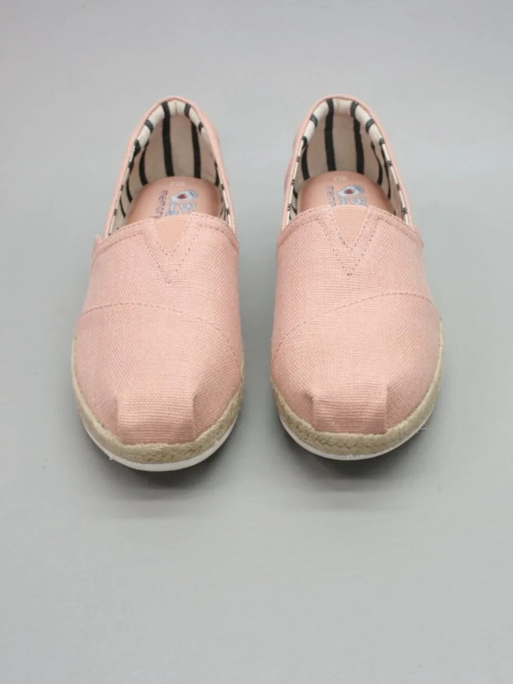 Skechers Bobs Ladies 7.5 Highlights 2.0 Fairy Duster Blush Pink Jute Wedge Shoes